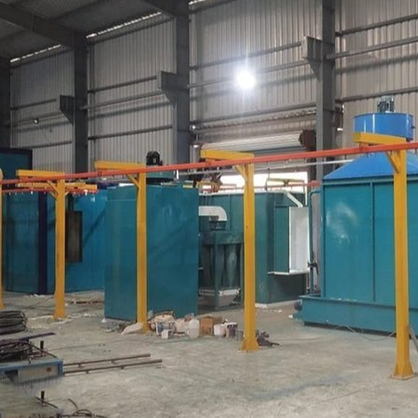 SEMI AUTOMATIC CONVEYORISED LIQUID PAINT PLANT